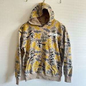 Kids Hoodie - Yellow and Tan
